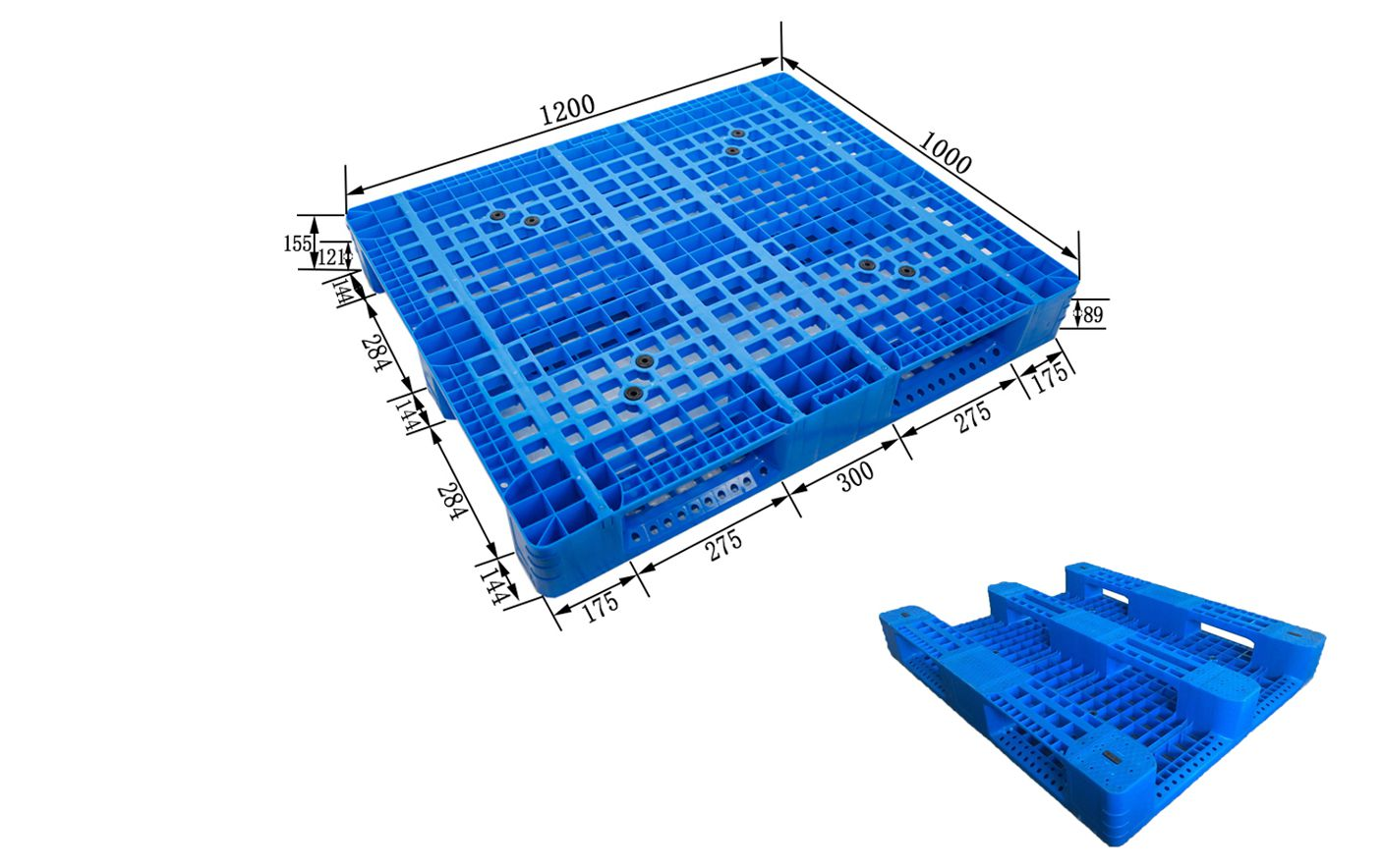 Wholesale 1200x1000x155 Racking Plastic Pallet for Heavy-Duty Warehouse ...
